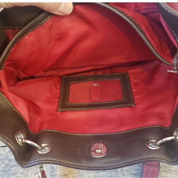 NINE WEST Faux Leather Small Shoulder Hand Bag Dark Red - Picture 10 of 10